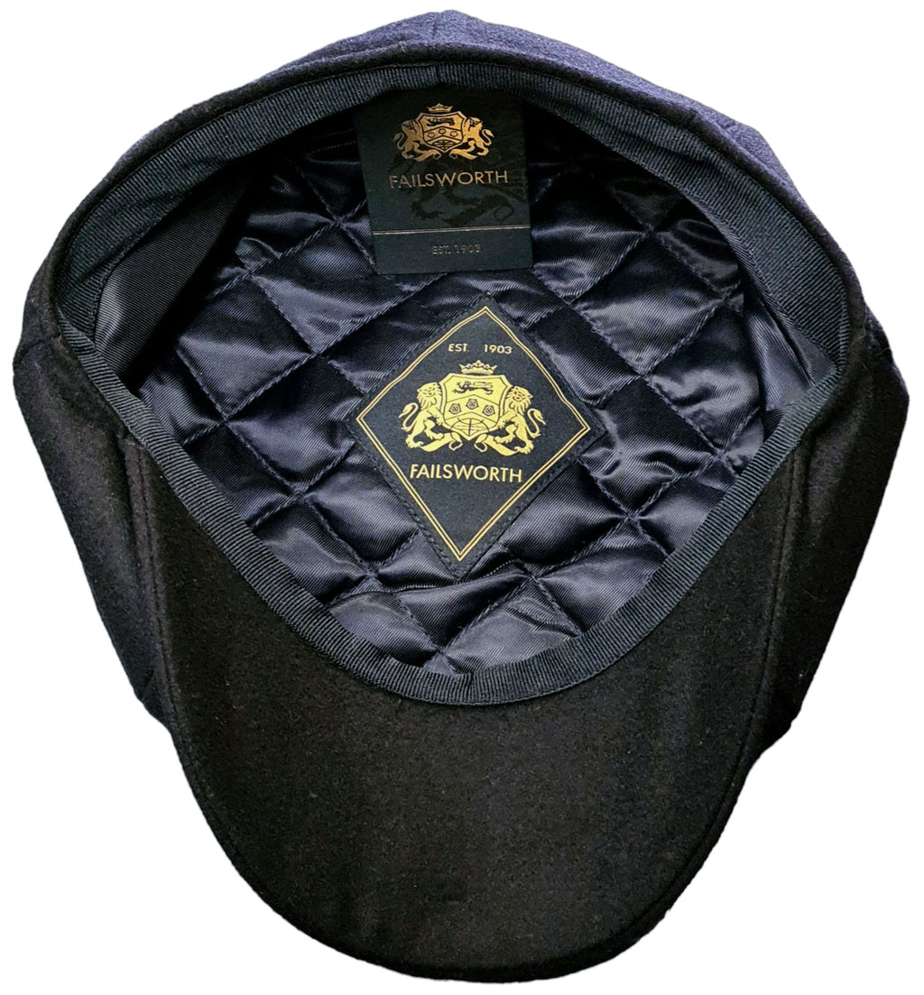 Failsworth Urban Baker Boy Alfie – Navy Wool Melton Cap image 1