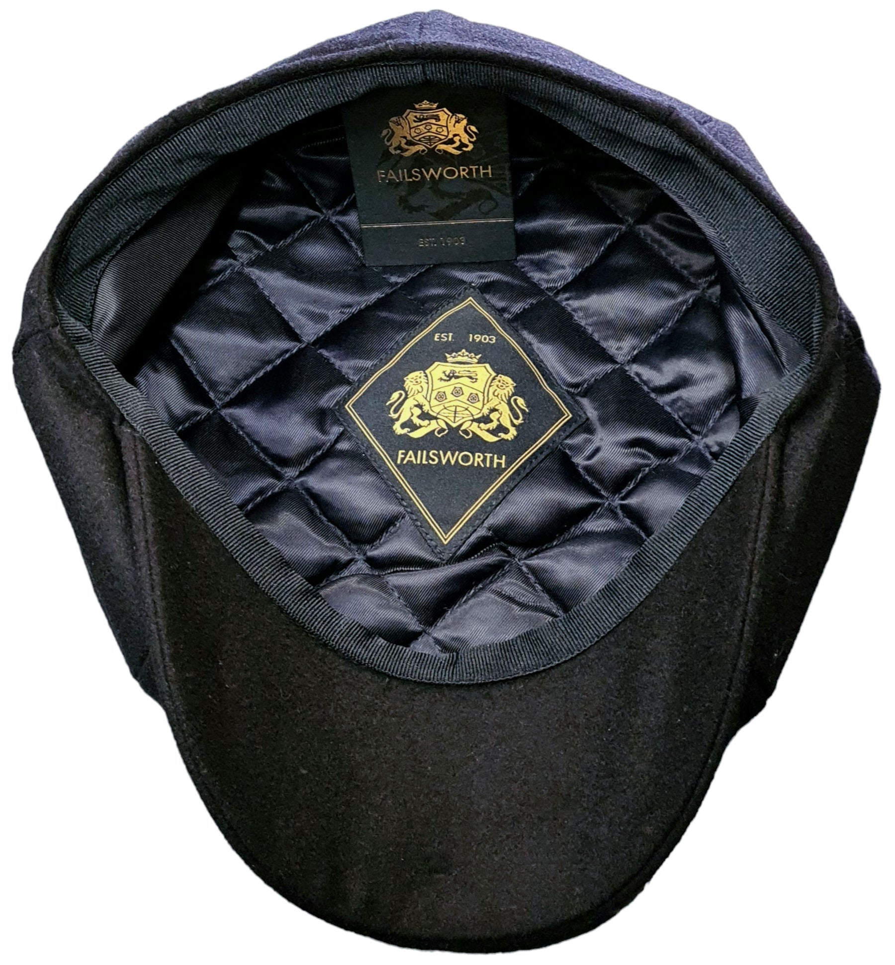 Failsworth Urban Baker Boy Alfie – Navy Wool Melton Cap image 1