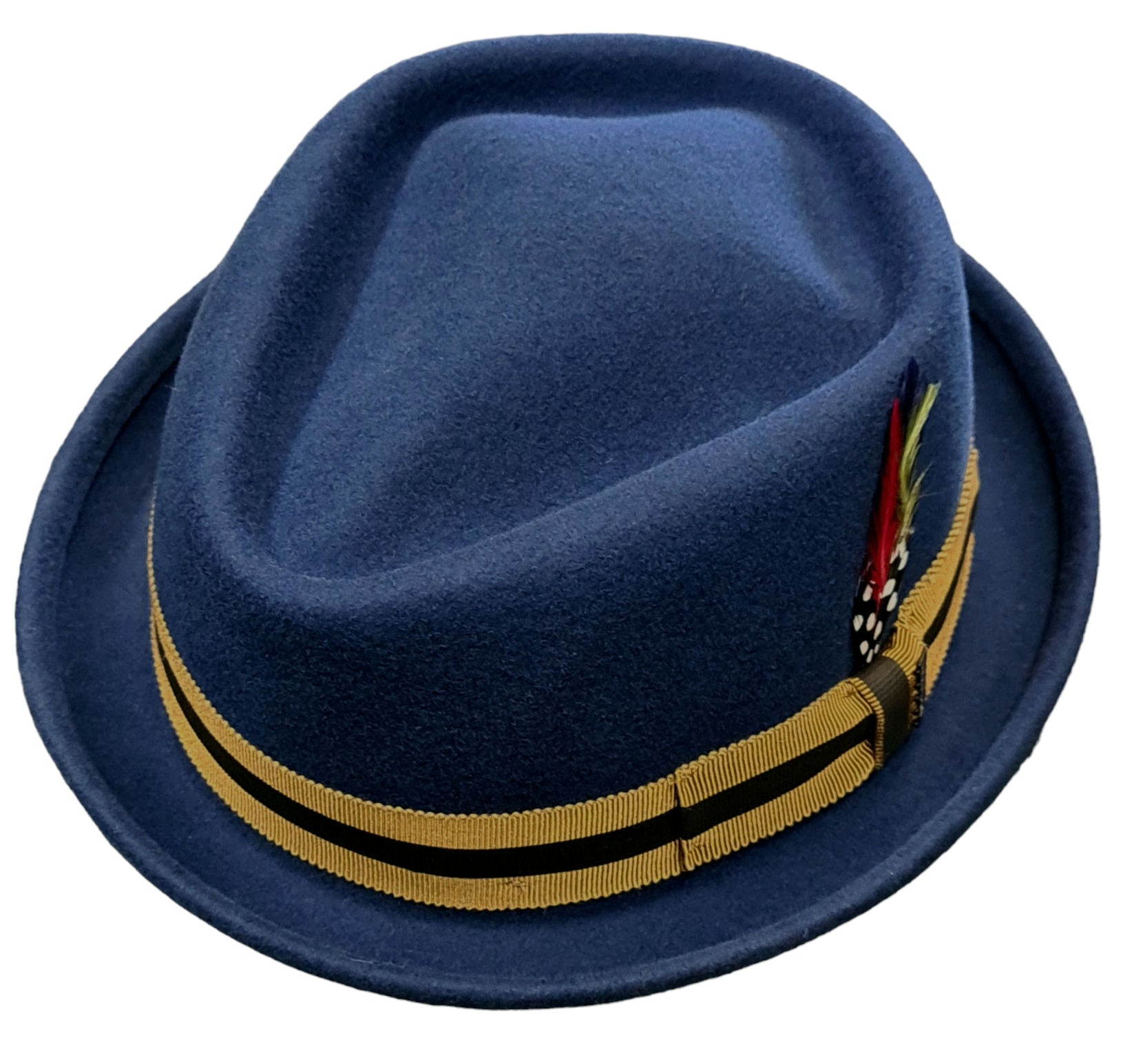 Stetson Kentaro Pork Pie Hat – Blue Wool Felt image 0