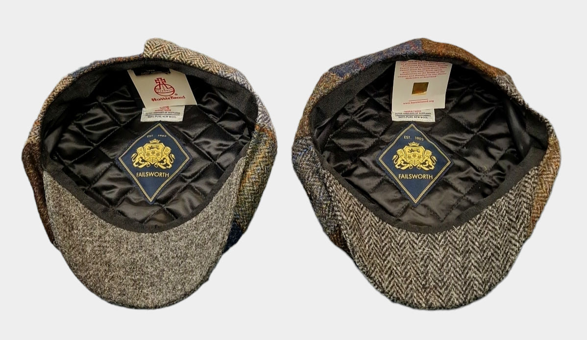 Failsworth Lewis Urban Baker Boy Cap – Patchwork Harris Tweed image 2