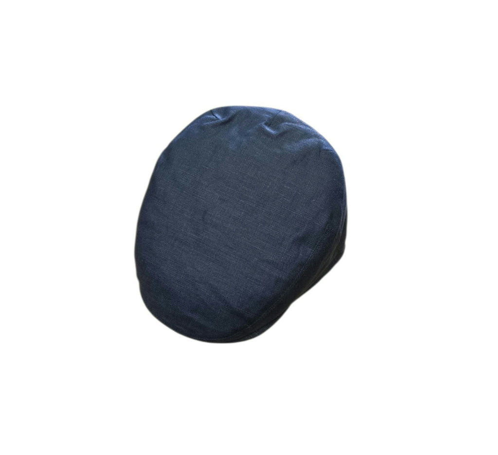 Failsworth Cheesecutter Linen Flat Cap - Navy Blue image 0