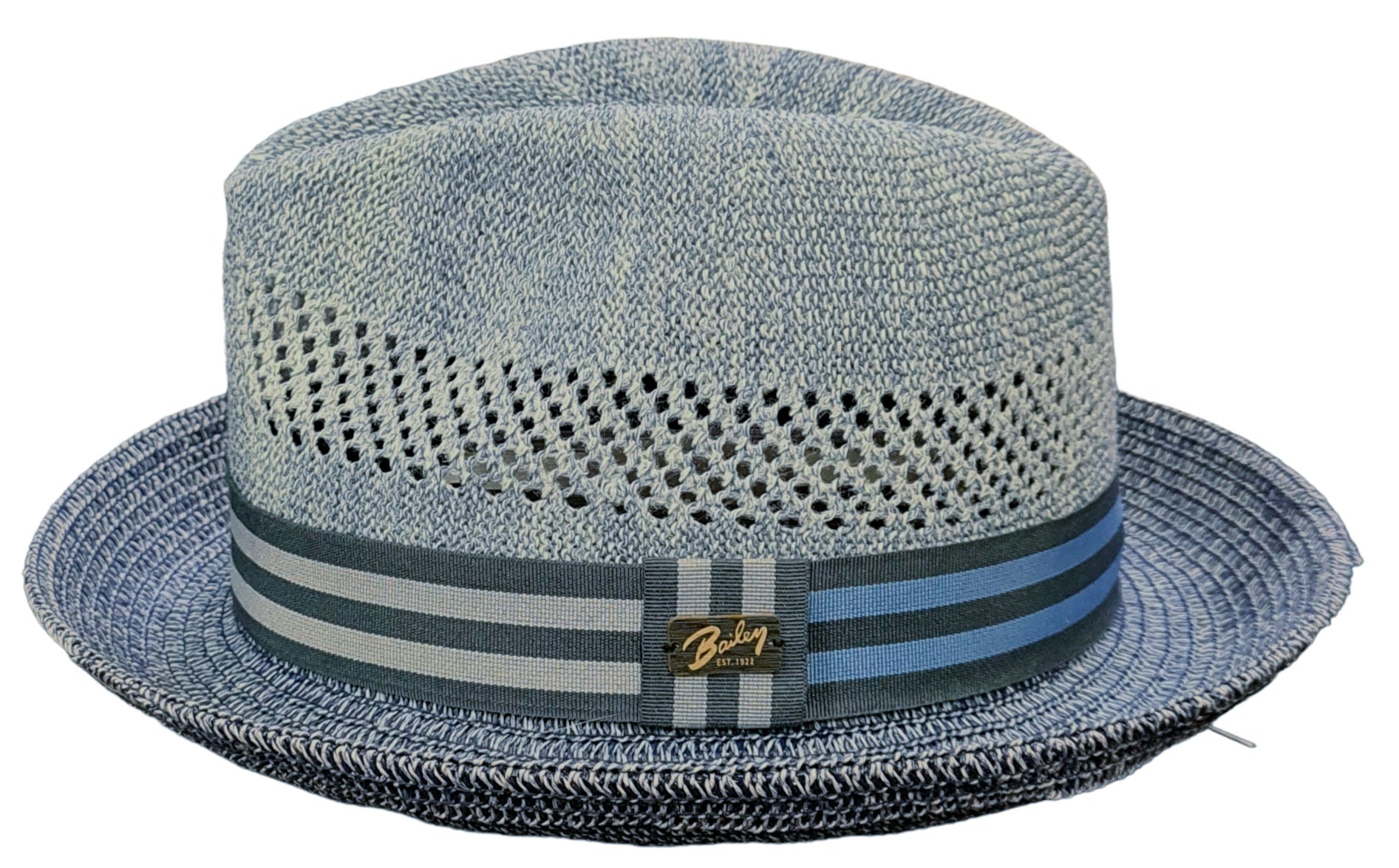 Bailey Berle Pork Pie Hat – Heather & Blue image 2