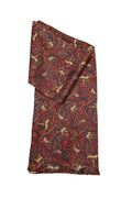 Pure Silk Pheasant Paisley Short Scarf – Red image 0