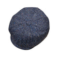City Sport Leyton Baker Boy Cap - Light Blue Herringbone Donegal Tweed image 0