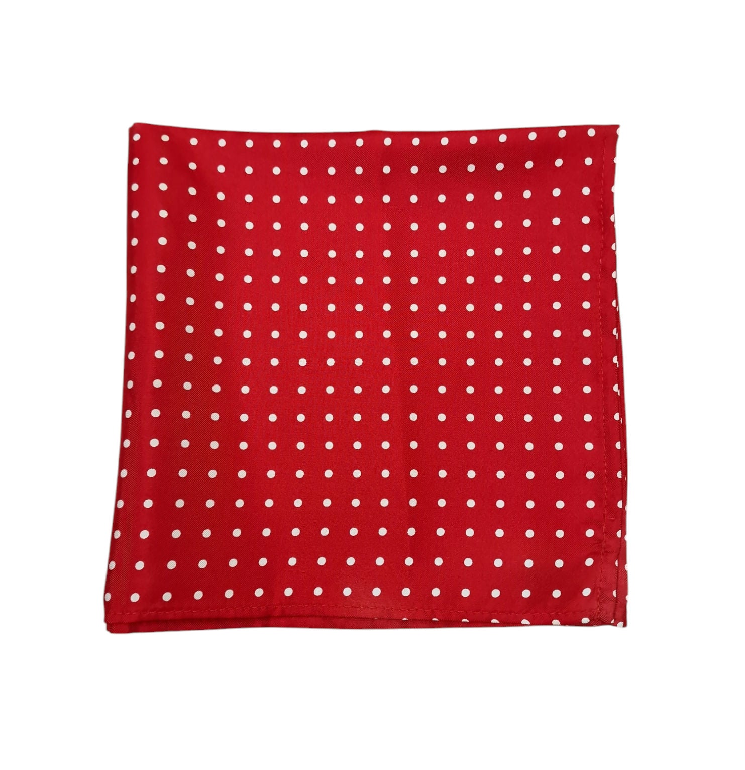 Pure Silk Polka Dot Hankie – Red image 0