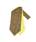 Pure Silk Pheasant Paisley Cravat - Gold image 0