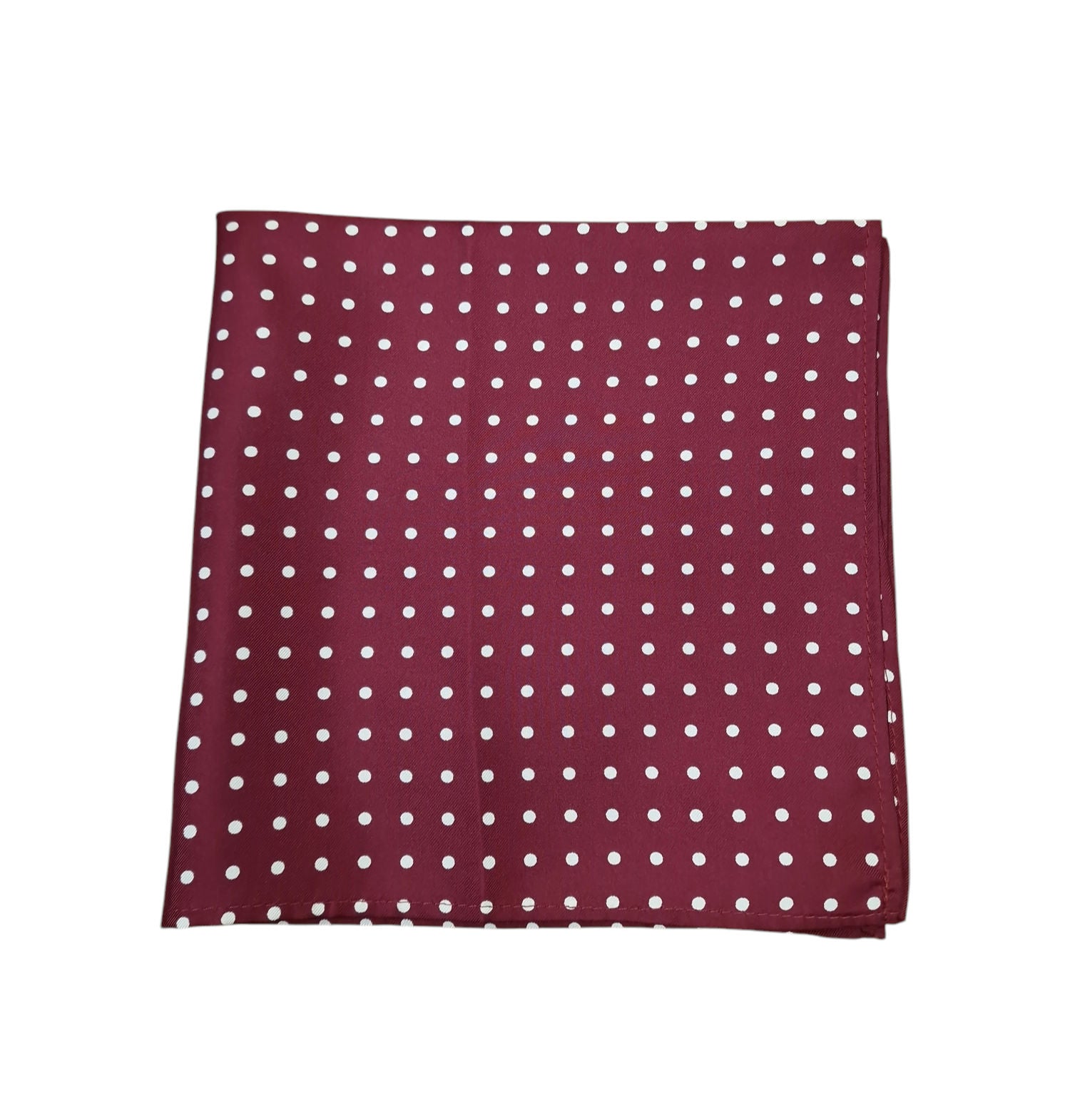 Pure Silk Polka Dot Hankie – Burgundy image 0
