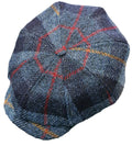 CCC Ltd Rutland Urban Baker Boy Cap - Blue Check Harris Tweed image 0