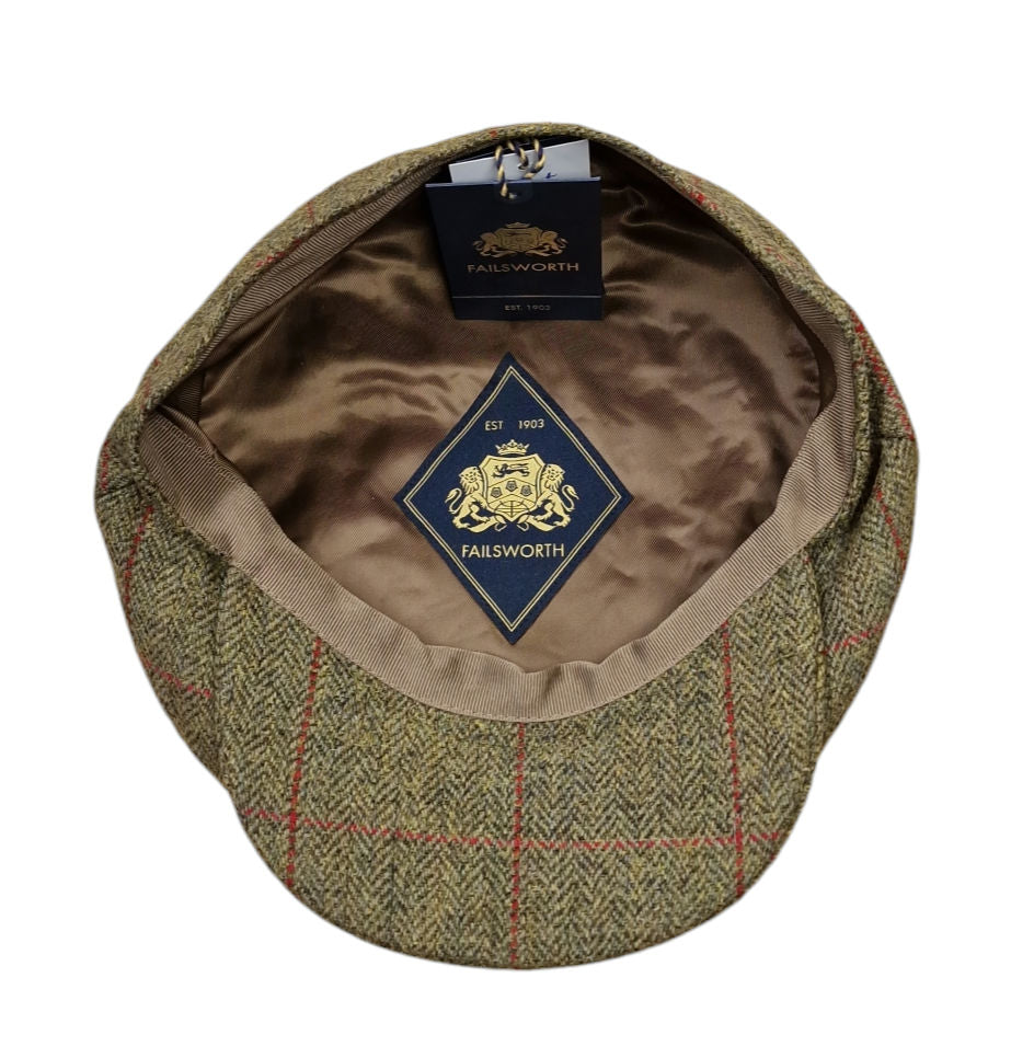 Failsworth Bond Oversized County Manor 554 Cap – Green Panecheck image 1