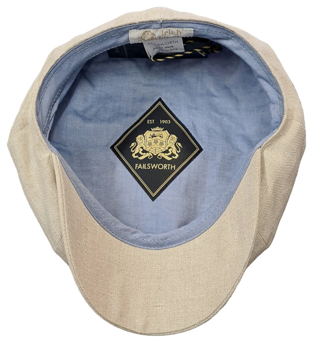 Failsworth Alfie Linen Urban Baker Boy Cap – Natural image 1