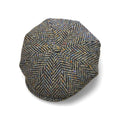 City Sport Oversized Baker Boy Cap - Brown Multi Herringbone Donegal Tweed image 0