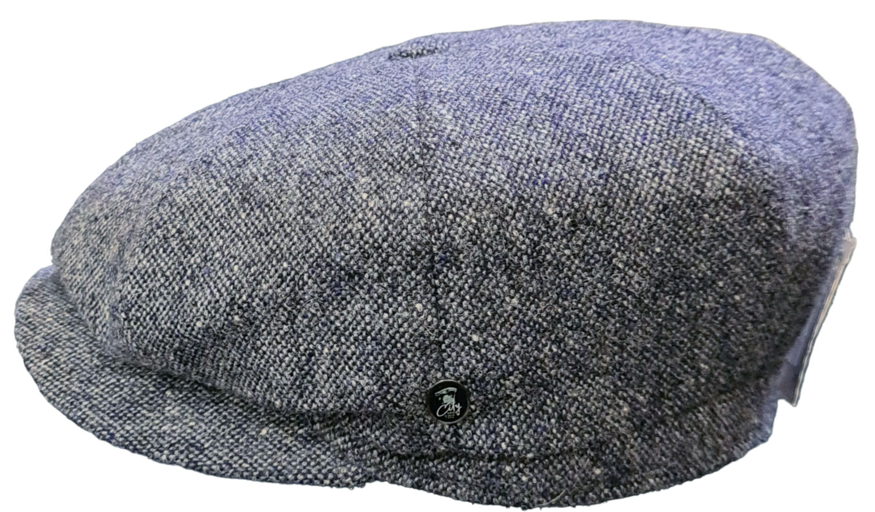City Sport Fulham Urban Baker Boy Cap - Light Blue Salt n Pepper Donegal Tweed image 2