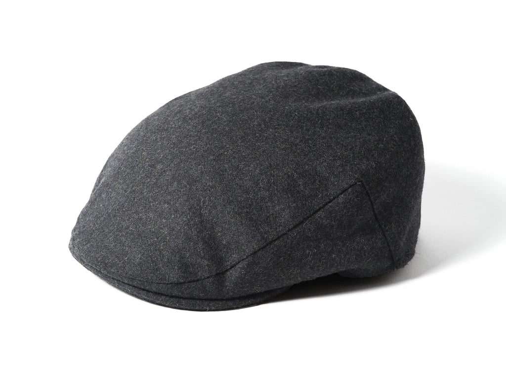 Failsworth London Cheesecutter Wool Melton Flat Cap – Grey image 0