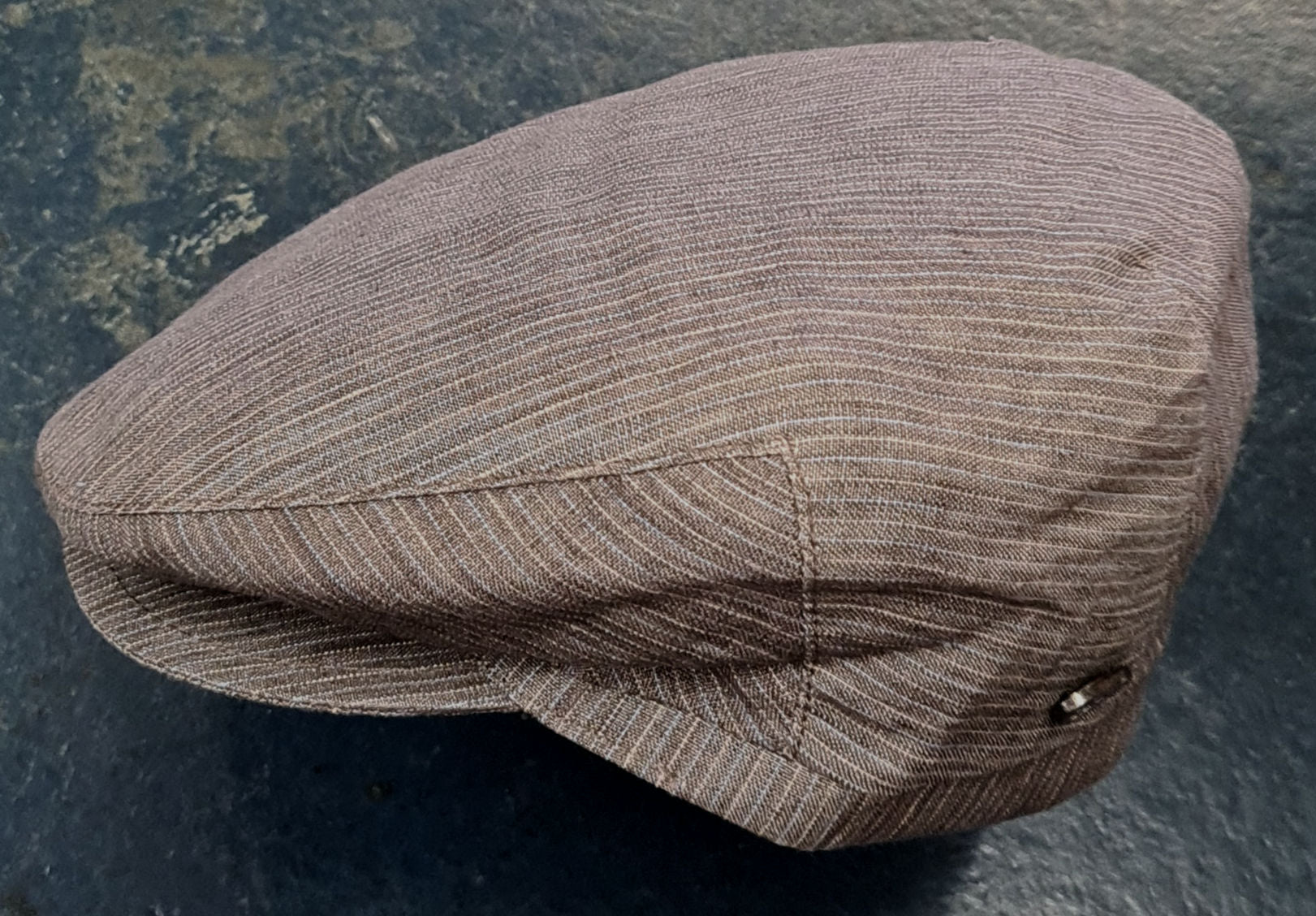 Bailey Lord Ivy Cap – Linen Pinstripe Brown Multi image 2