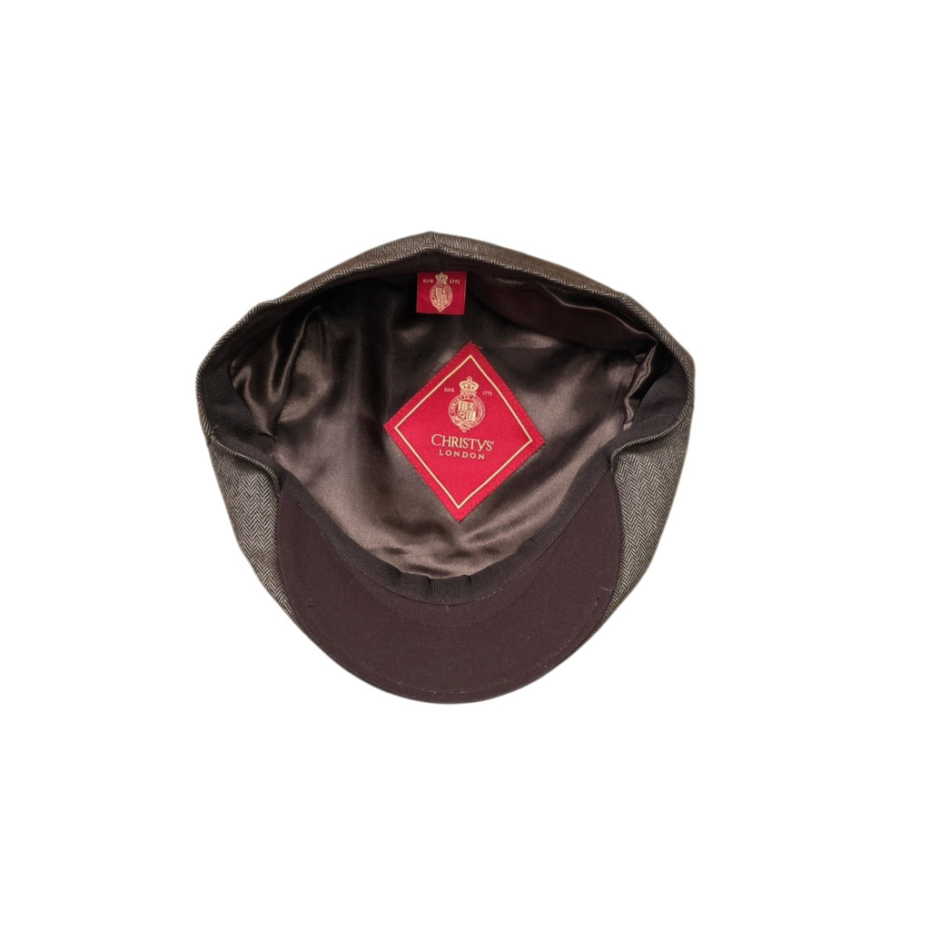 Christys’ County Cap – Brown Herringbone