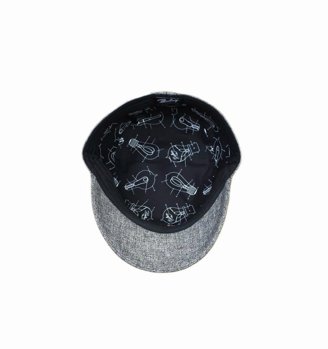 Bailey Sanville Military Style Cap - Grey Tweed