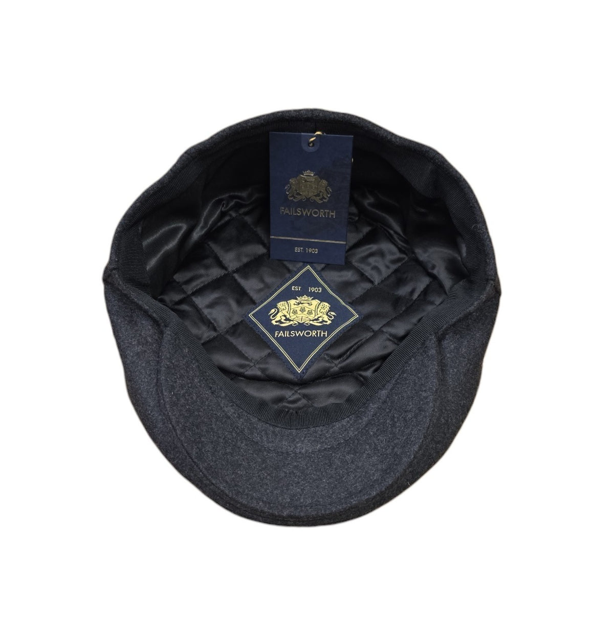 Failsworth London Cheesecutter Wool Melton Flat Cap – Grey