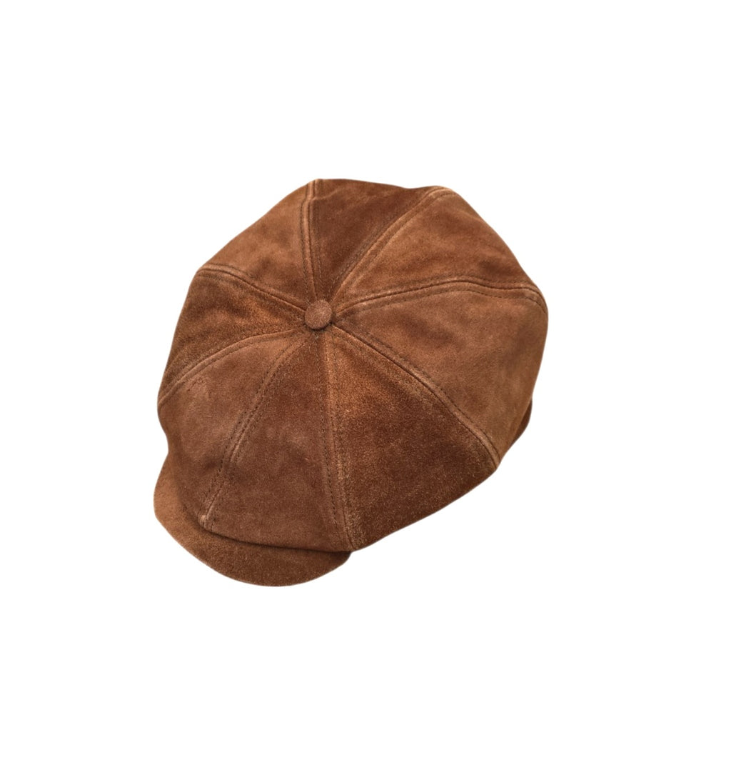 Herald and Heart Rutland Urban Baker Boy Cap - Tan Suede Leather