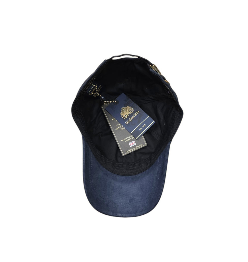 Failsworth Waxed Cotton Waterproof Baseball Cap – Navy