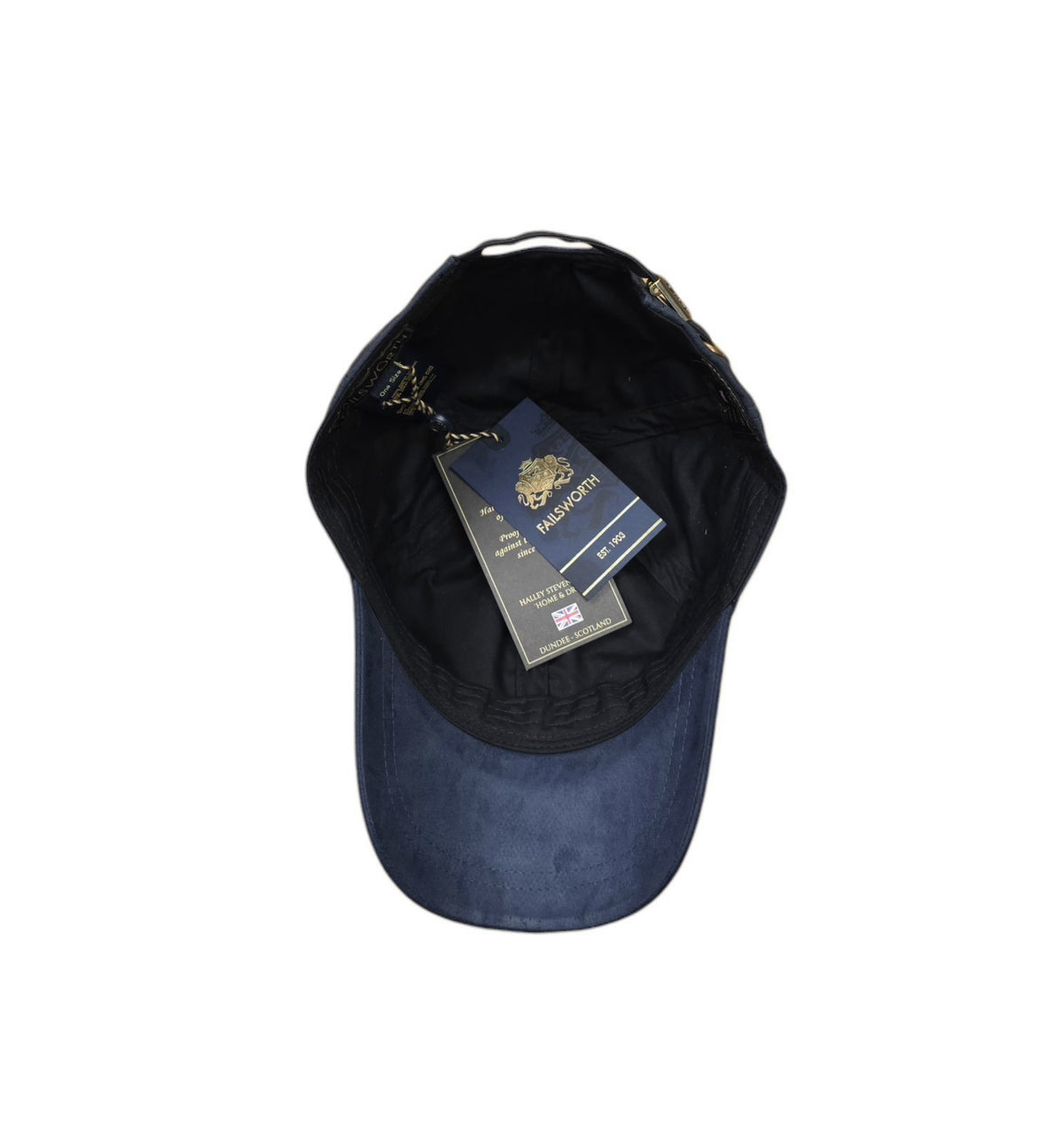 Failsworth Waxed Cotton Waterproof Baseball Cap – Navy