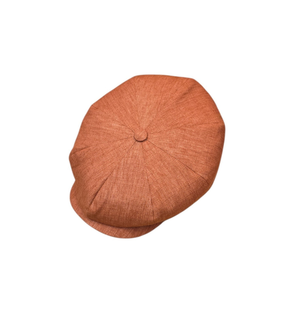 City Sport Fulham Urban Baker Boy Cap – Tonic Terracotta Linen