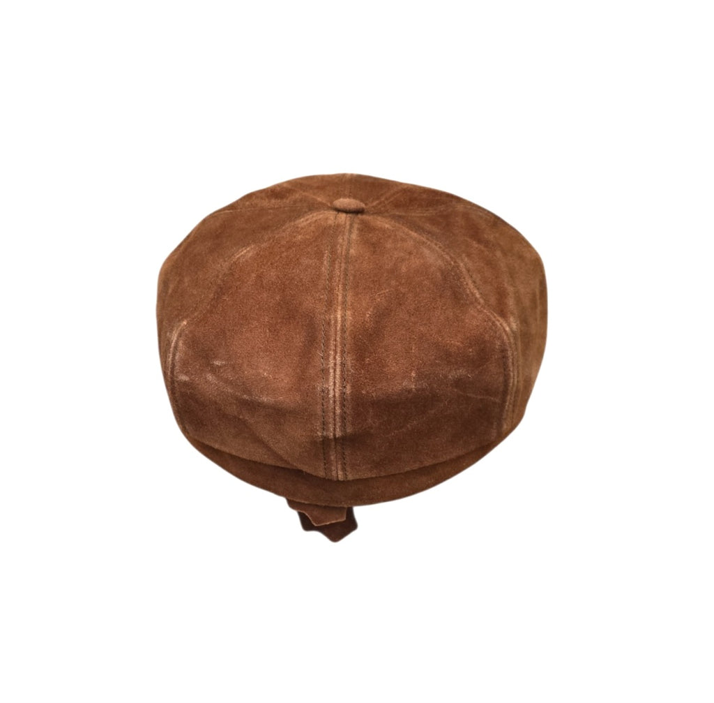 Herald and Heart Rutland Urban Baker Boy Cap - Tan Suede Leather
