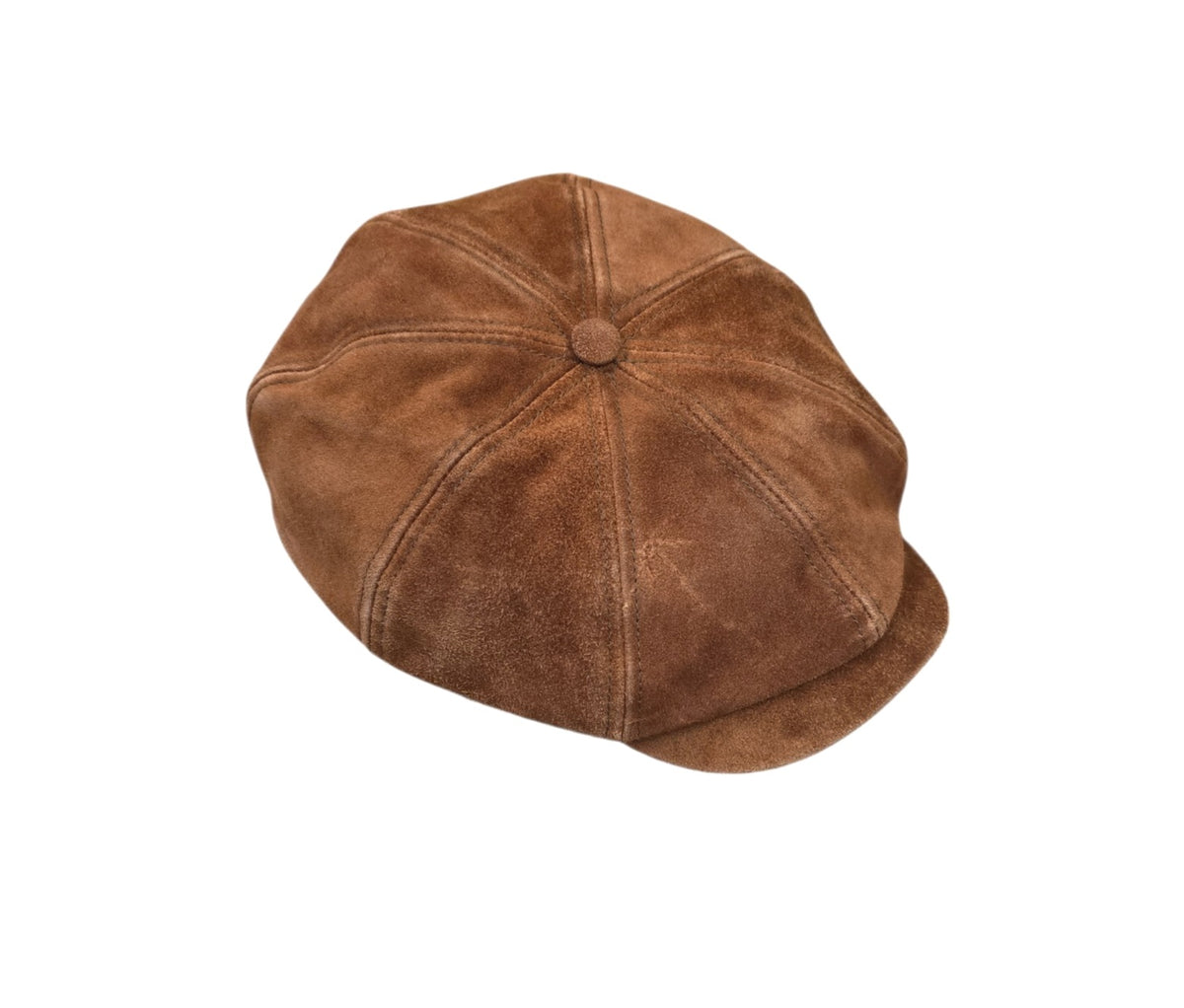 Herald and Heart Rutland Urban Baker Boy Cap - Tan Suede Leather