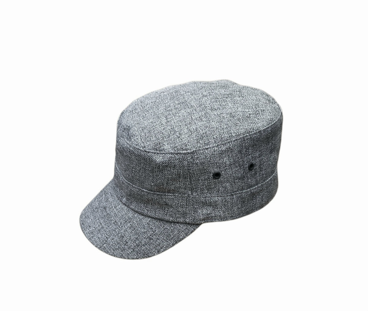 Bailey Sanville Military Style Cap - Grey Tweed