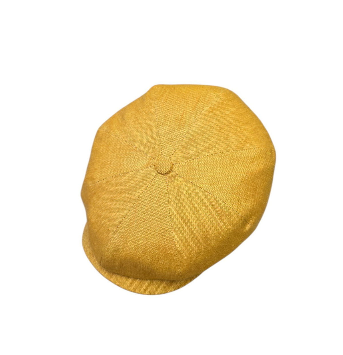 City Sport Fulham Urban Baker Boy Cap – Summer Gold Herringbone Linen