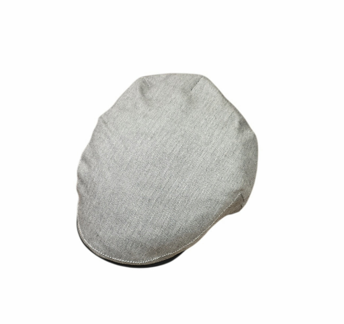 Christys' County Cap – White/Black Herringbone