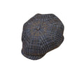 CCC Ltd Rutland Urban Baker Boy Cap – Blue/Grey Check Harris Tweed