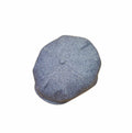 City Sport Fulham Urban Baker Boy Cap 100% Silk – Blue Herringbone